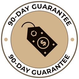 90-Day guarantee logo.