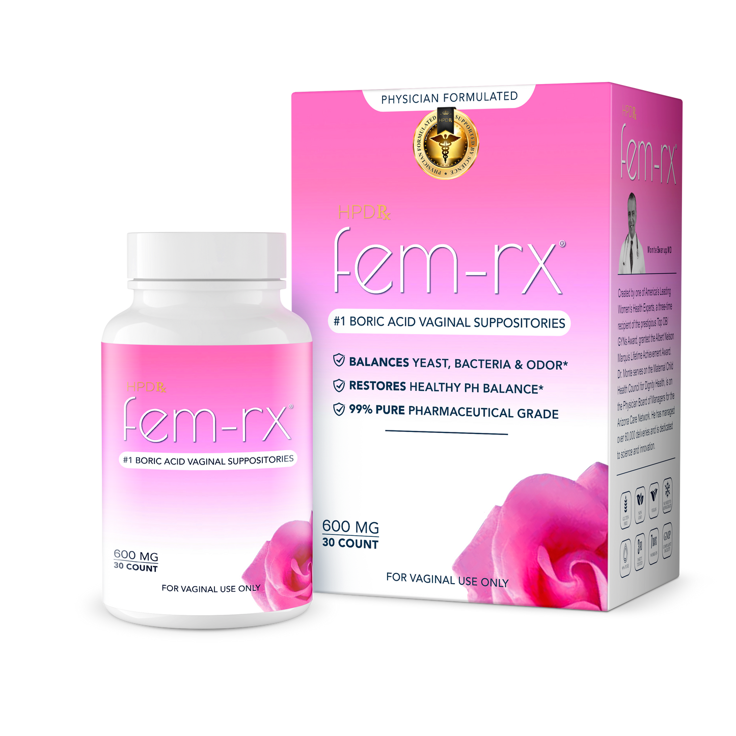 Fem Rx - Boric Acid Suppositories