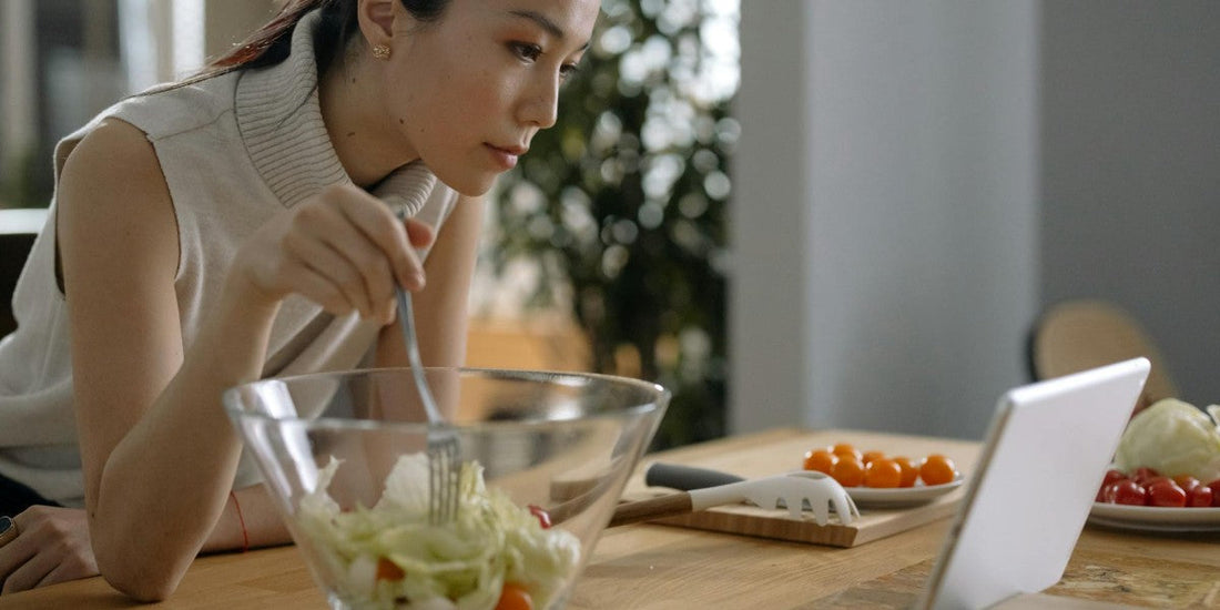 woman eating healthy food that helps body fight HPV