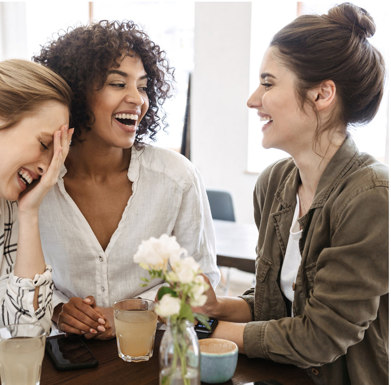 Women laughing together