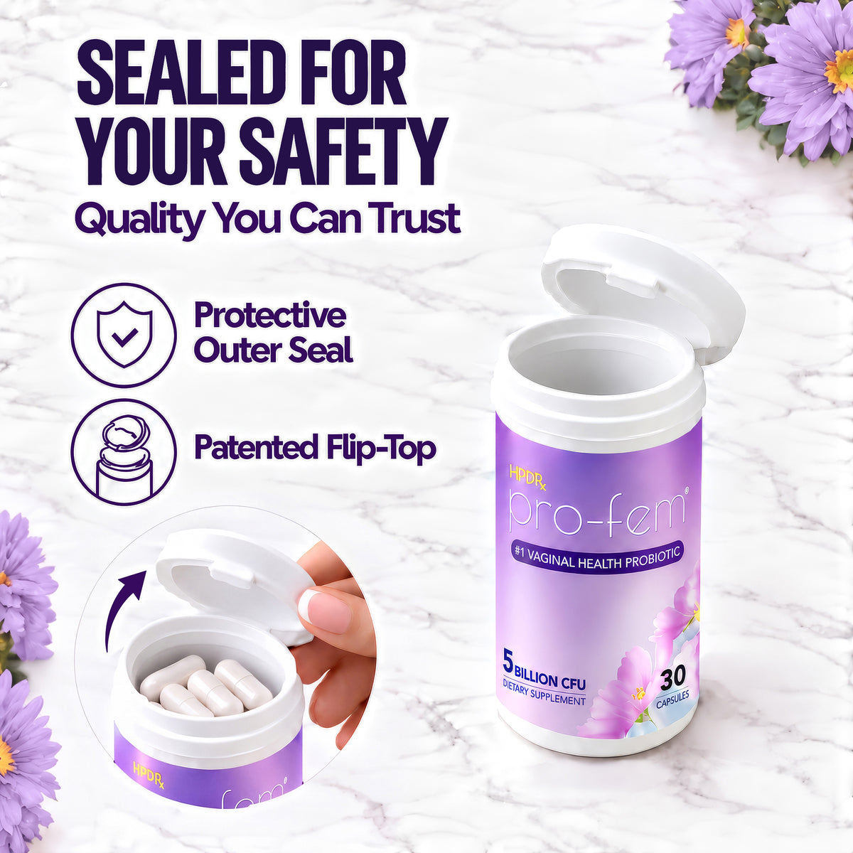Pro-Fem Vaginal Health Probiotic - 1 Bottle - Media 7
