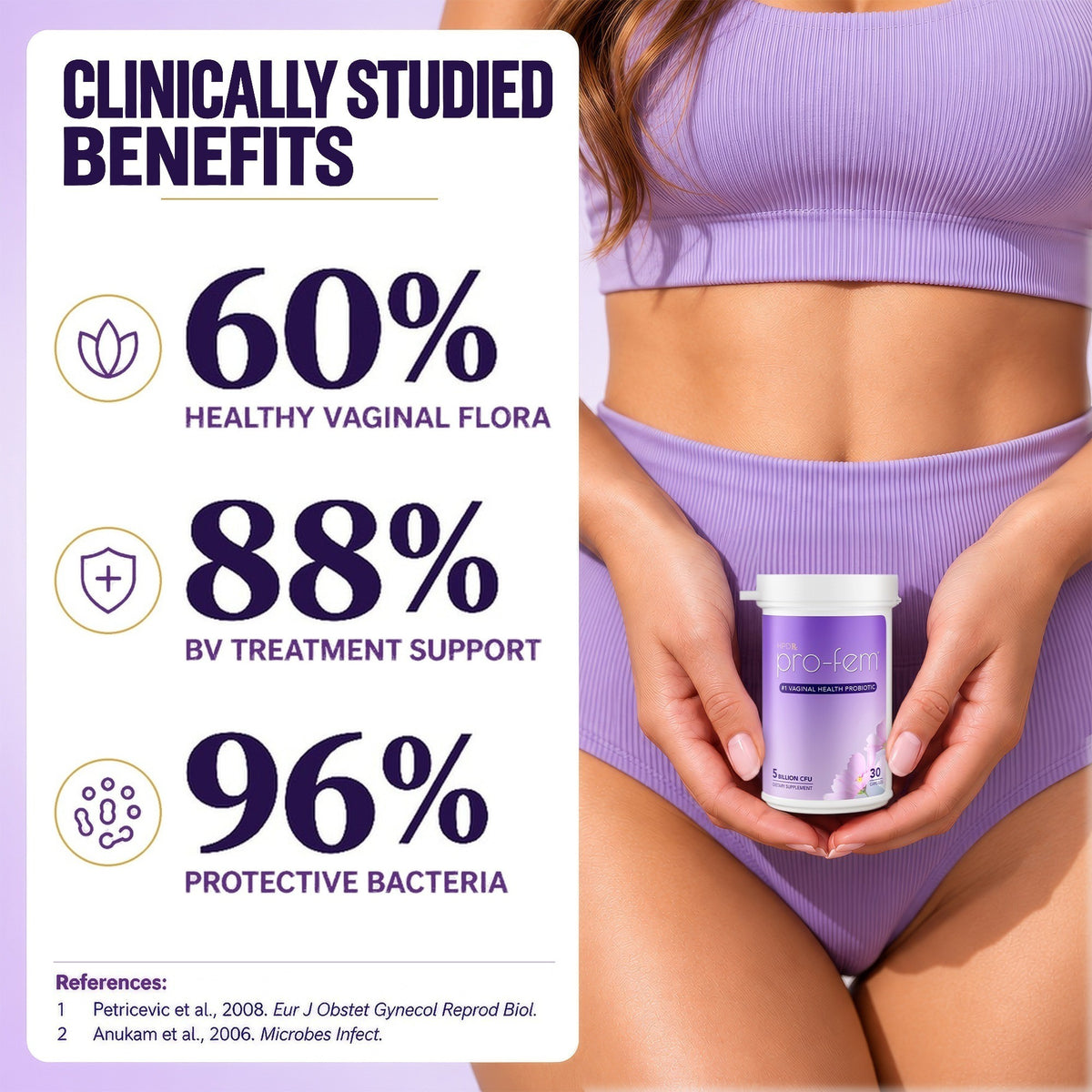 Pro-Fem Vaginal Health Probiotic - 1 Bottle - Media 3