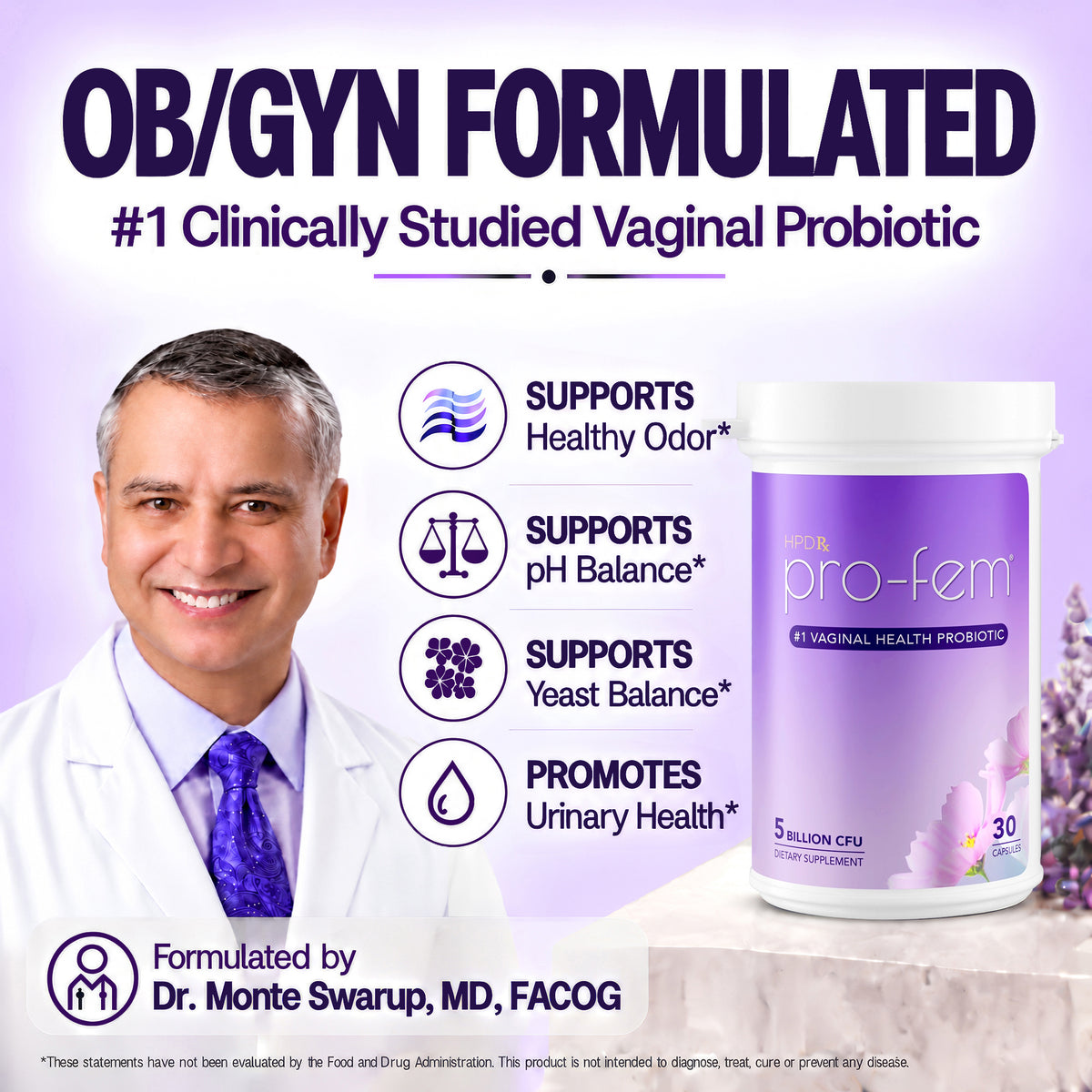Pro-Fem Vaginal Health Probiotic - 1 Bottle - Media 2