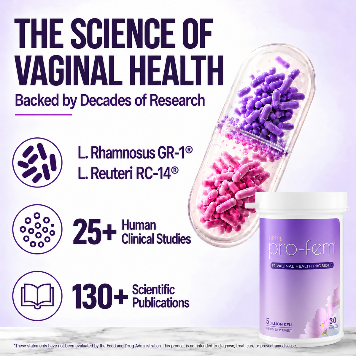Pro-Fem Vaginal Health Probiotic - 1 Bottle - Media 4