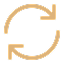 A circular double-arrow loop icon.